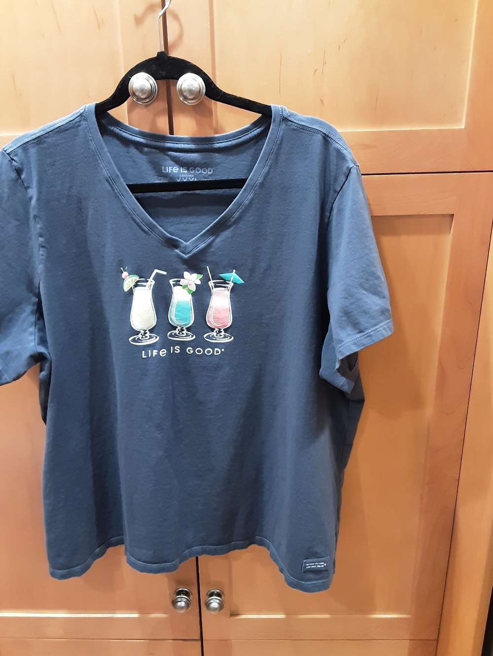 Life Is Good Navy T, Size XXXL